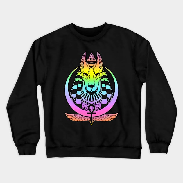 Anubis Crewneck Sweatshirt by OccultOmaStore